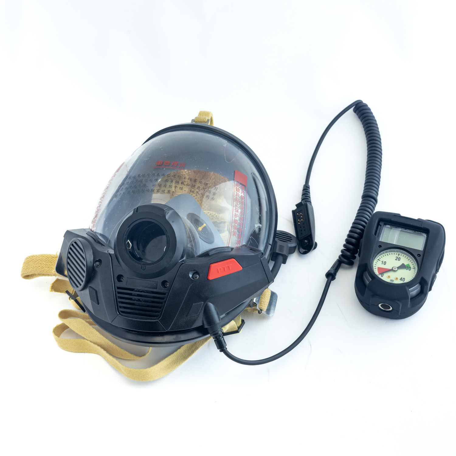 Scba Display Frame Comfortable 3L SCBA Full Face Mask With Digital Display Pressure Gauge